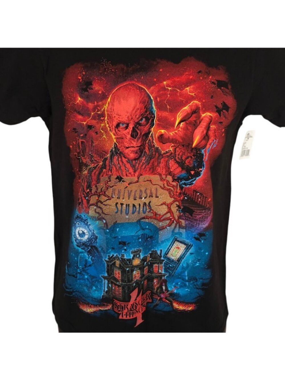 Stranger Things T Shirt Mens Size XS Black Universal Studios Halloween Horror